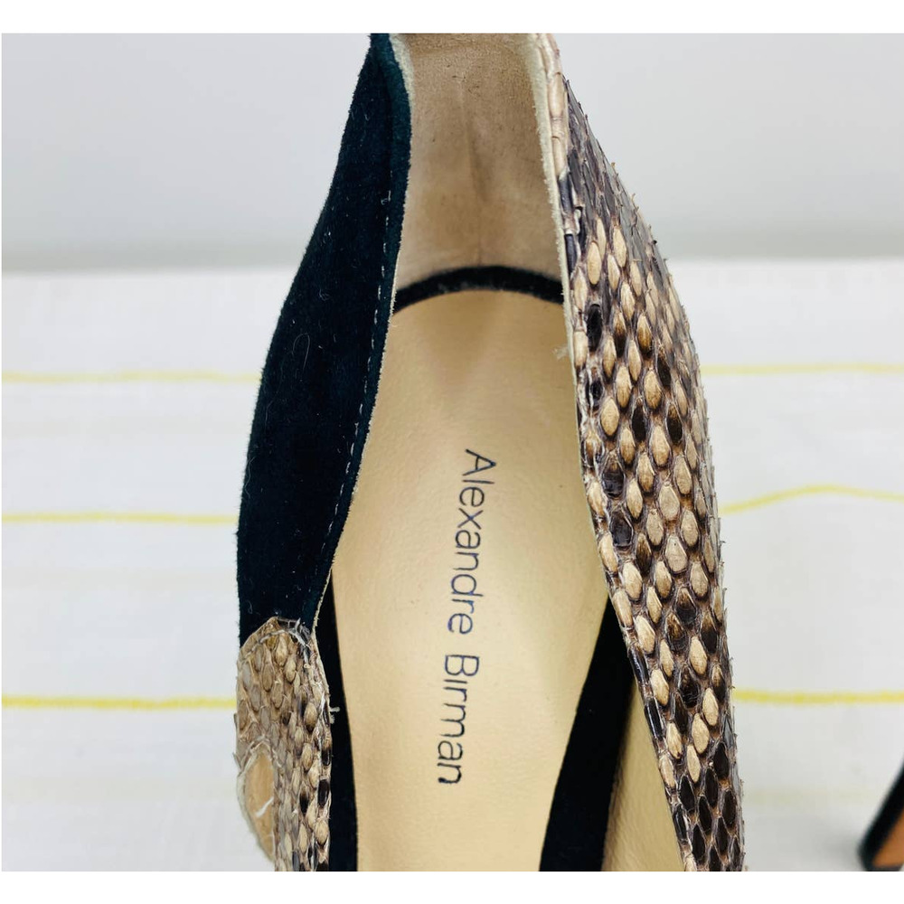 Alexandre Birman Python Peep Toe Platform Heels W… - image 6